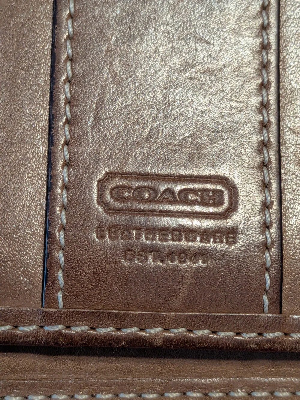 Coach Vintage Leatherware Embossed Leather Flap Clutch Wallet